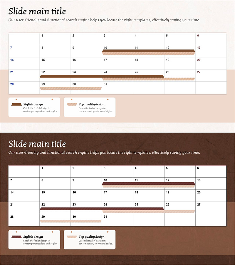 브라운 일정표 – 스타일과 기능을 담은 다이어그램