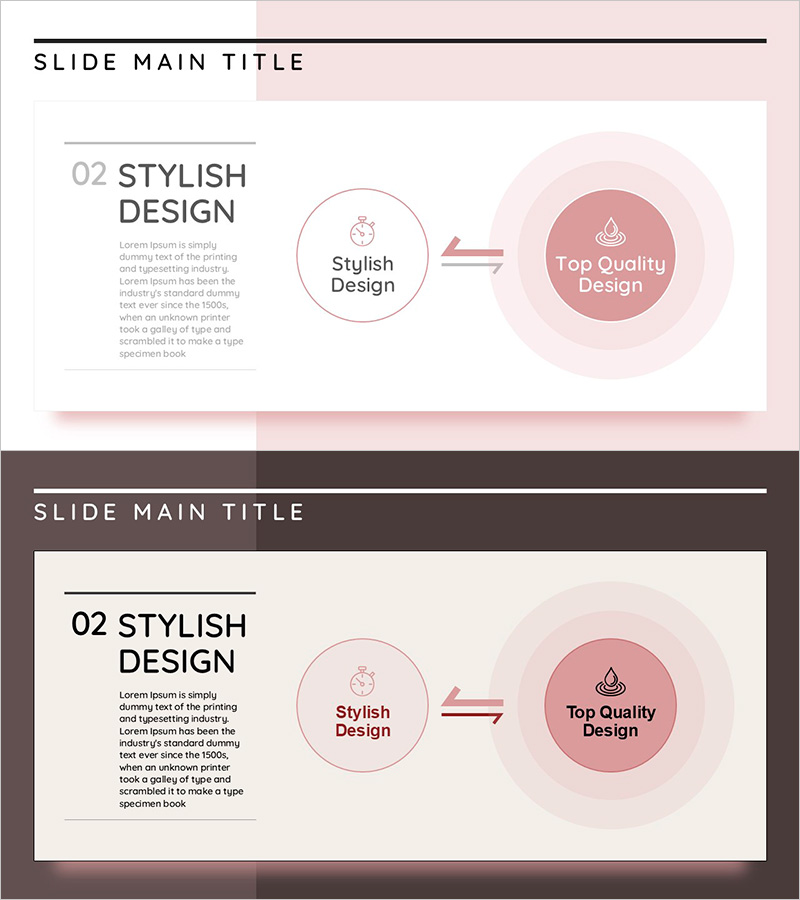 제품/서비스 소개를 위한 수분 지속 시간 다이어그램 슬라이드