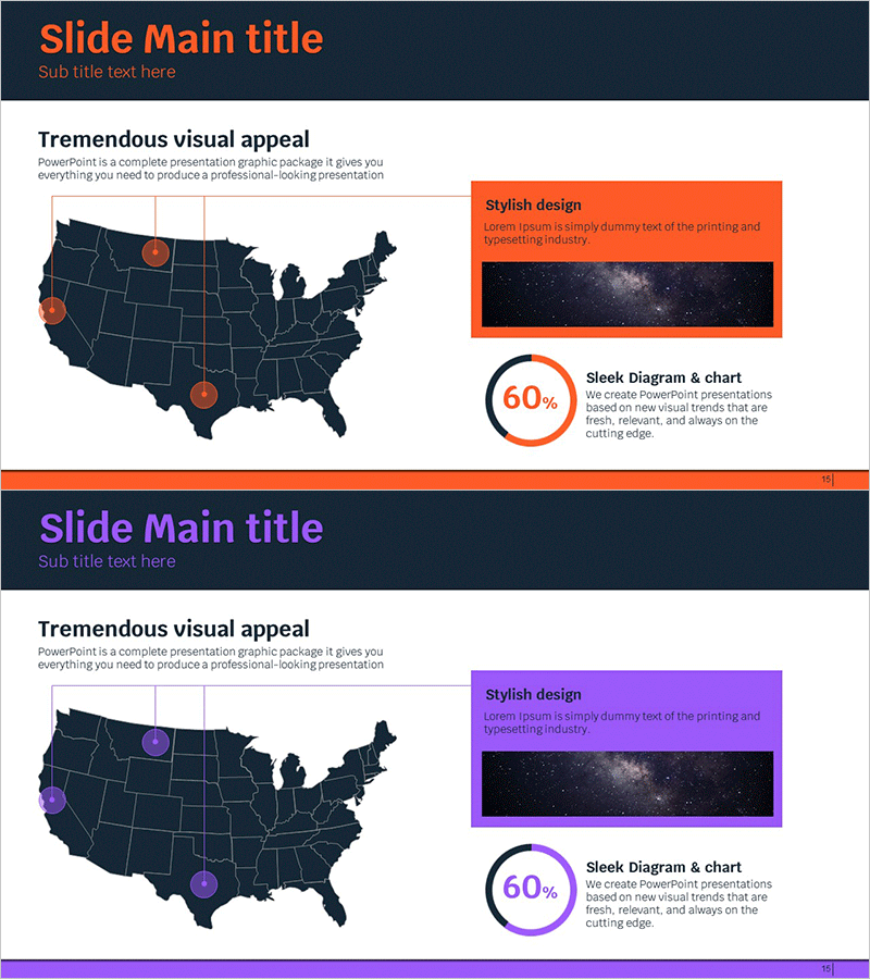 미국 우주산업 타겟 지도를 활용한 시장 분석 슬라이드