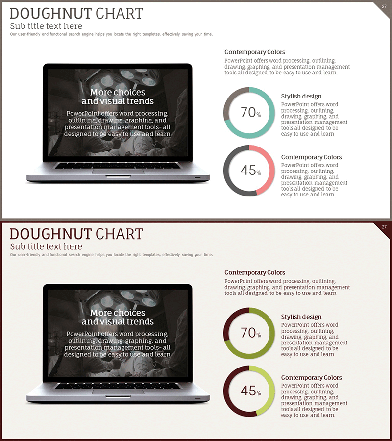 성형수술 데이터 분석 도넛형 원 그래프 슬라이드