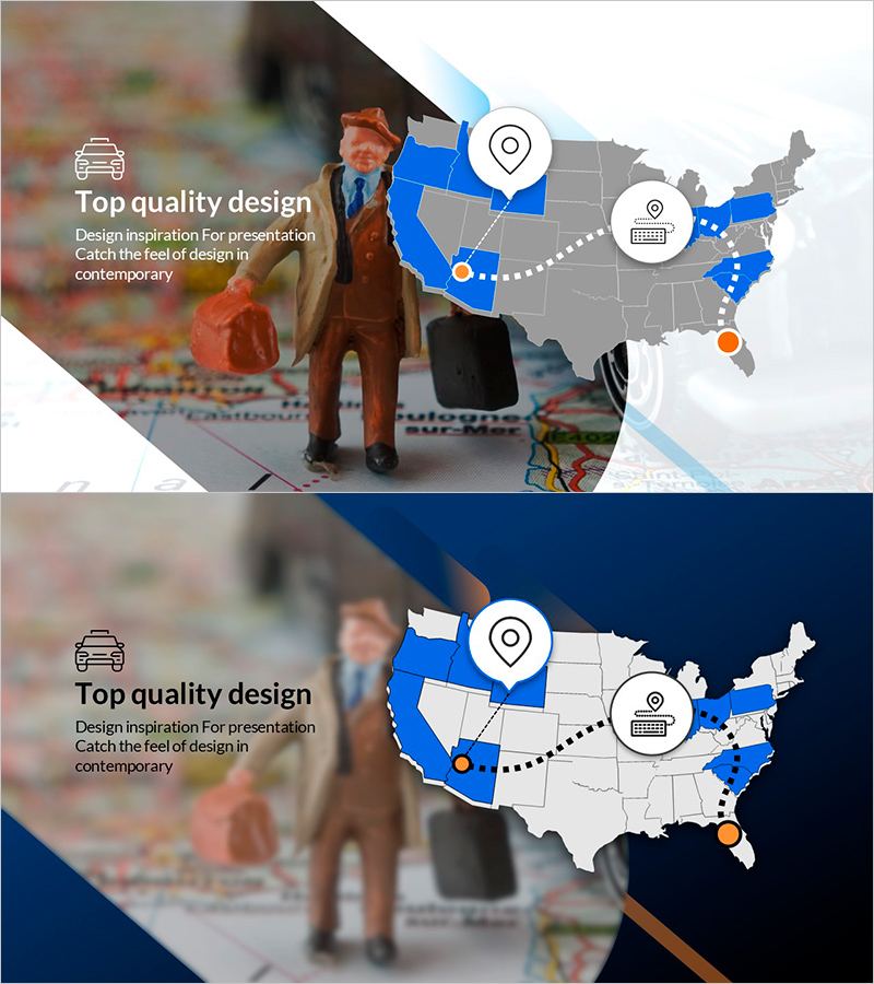 여행 이동 경로 인포그래픽 – 사업계획 시각화