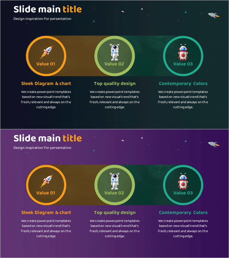 우주산업 비전 다이어그램 – 혁신과 발전