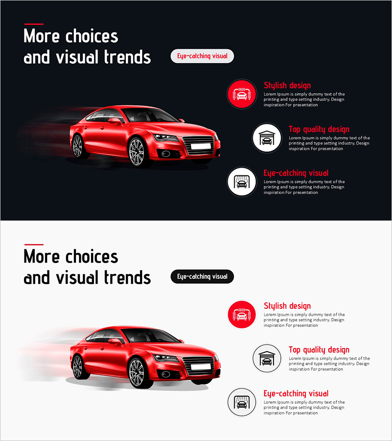 자동차 세척 서비스 슬라이드 – 세련된 디자인과 실용성