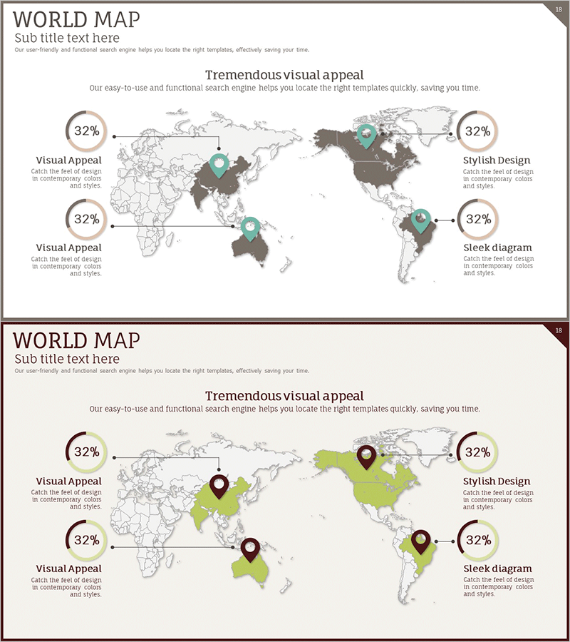 글로벌 타겟 지역 분포도 그래프 – 시장 통찰력을 위한 비주얼
