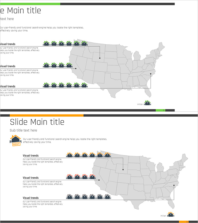 지역별 가구조사 슬라이드 – 시장 분석을 시각화한 템플릿
