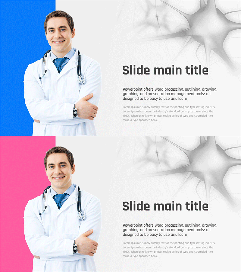 대표 의사 소개 슬라이드 템플릿 – 신뢰와 전문성