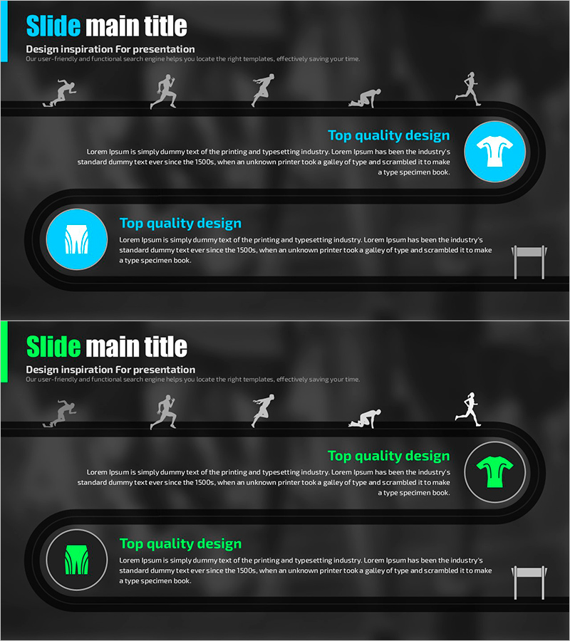 목표를 위한 여정 슬라이드 – 사업 추진 전략 강조