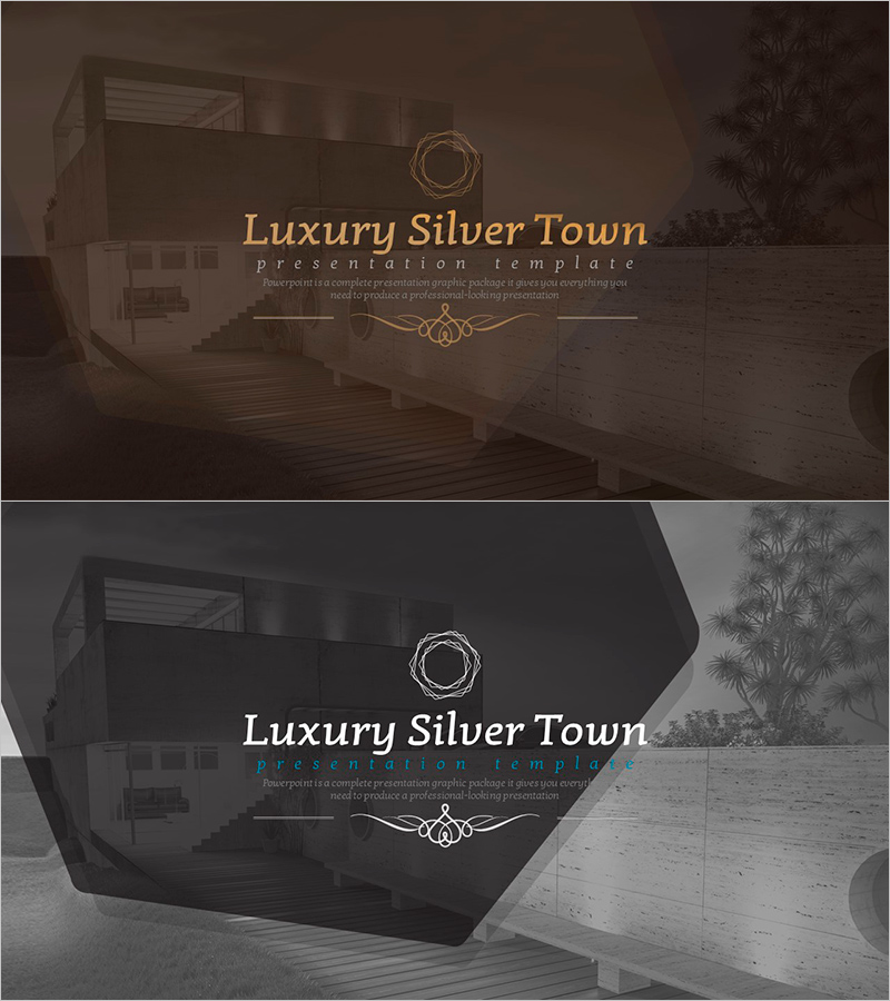 럭셔리 실버 타운 템플릿 표지