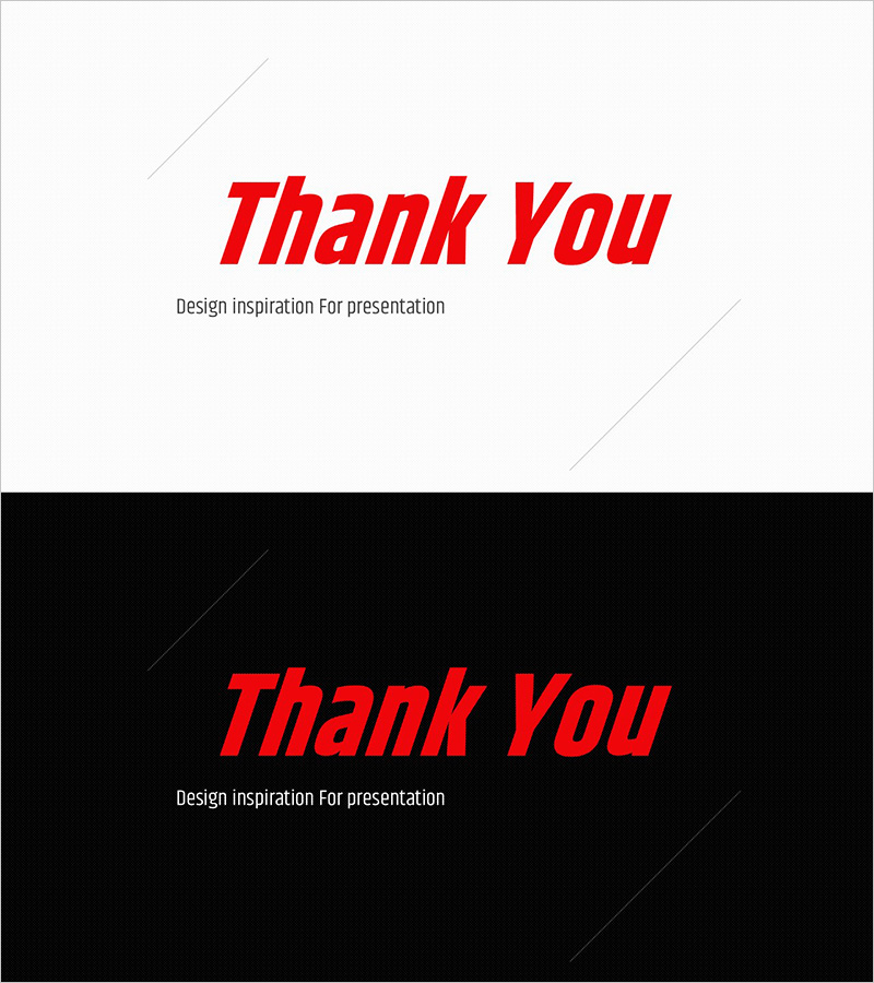 빨간색 텍스트 엔딩 페이지 – 강렬한 마무리