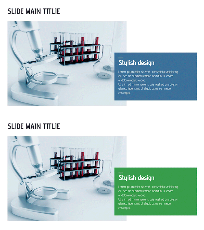 미니멀하고 스타일리시한 실험실 프레젠테이션 템플릿