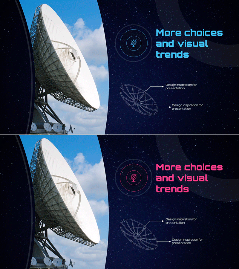 비주얼 트렌드를 담은 현대적 슬라이드 템플릿