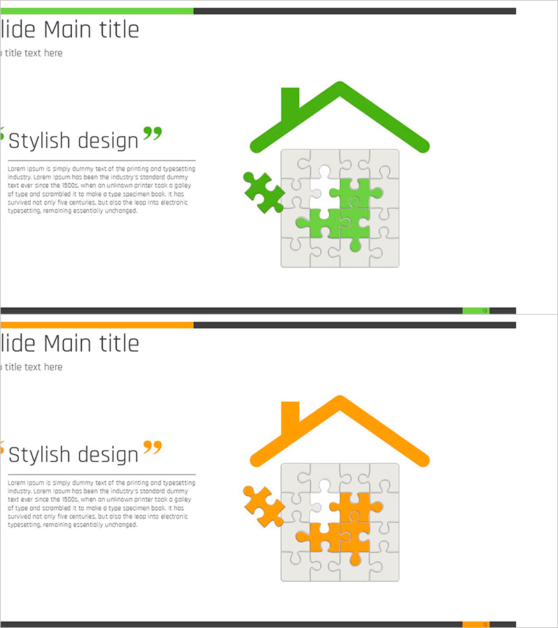 하우스 퍼즐 메시지 - 사업 비전 및 전략 다이어그램