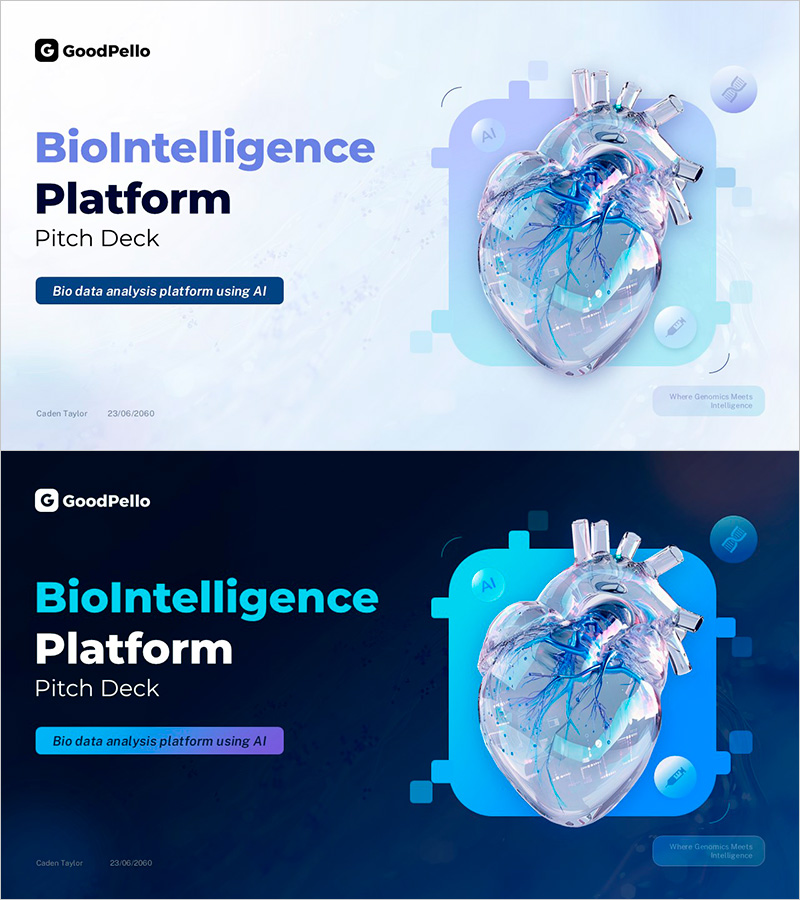 바이오 인텔리전스 플랫폼 피치덱 표지