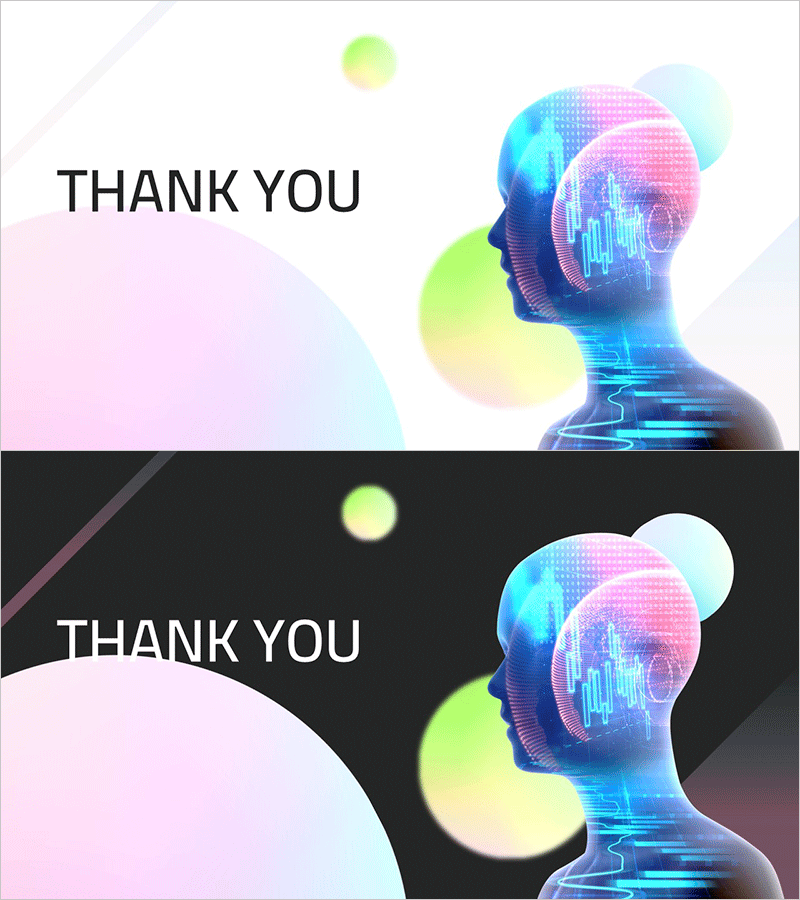 인공지능 분석 템플릿 엔딩 표지