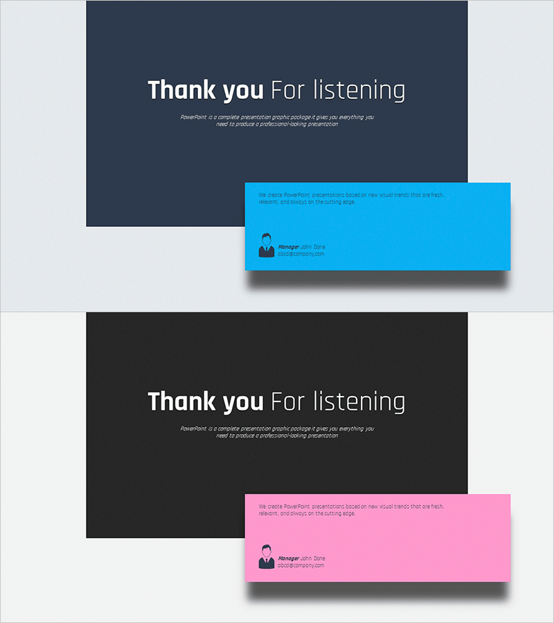 심플한 비즈니스 엔딩 표지 – 전문성과 세련됨