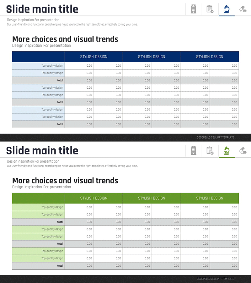 손익계산서 테이블 차트 – 재무 성과 분석