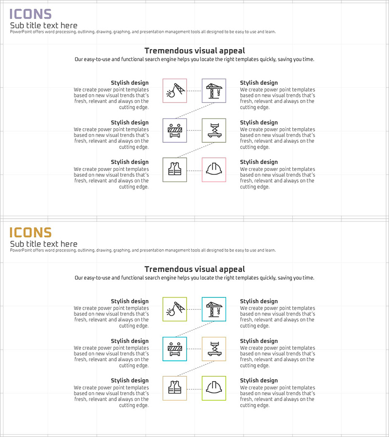 건축 아이콘 연결 다이어그램 – 혁신적 기술과 협업