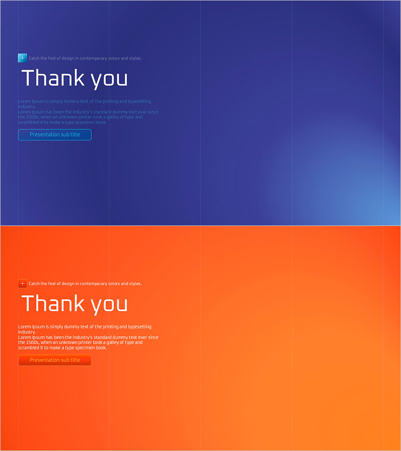 고급스러운 퍼플 오렌지 엔딩페이지