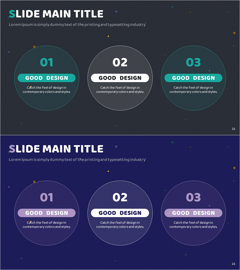 우주탐사 비즈니스 목표 슬라이드 템플릿 – 성공을 향한 비전