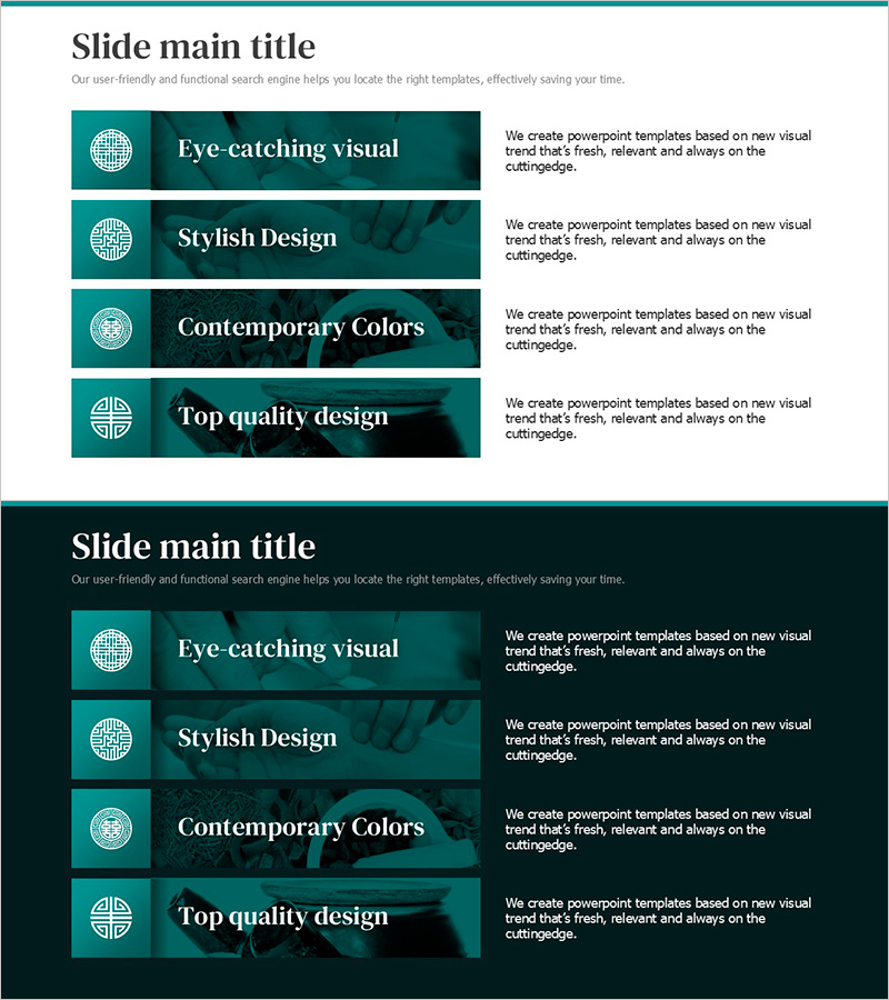 전통 문화 특징을 표현한 다이어그램 템플릿