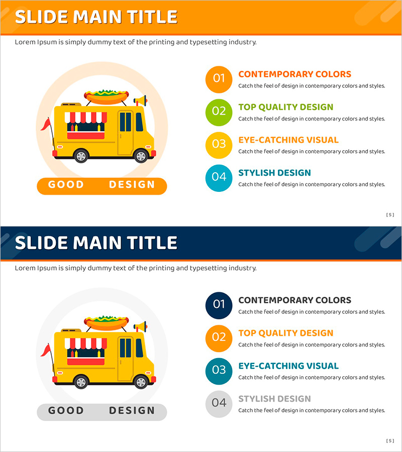 푸드트럭 계획 슬라이드 – 맛있는 비즈니스 아이디어