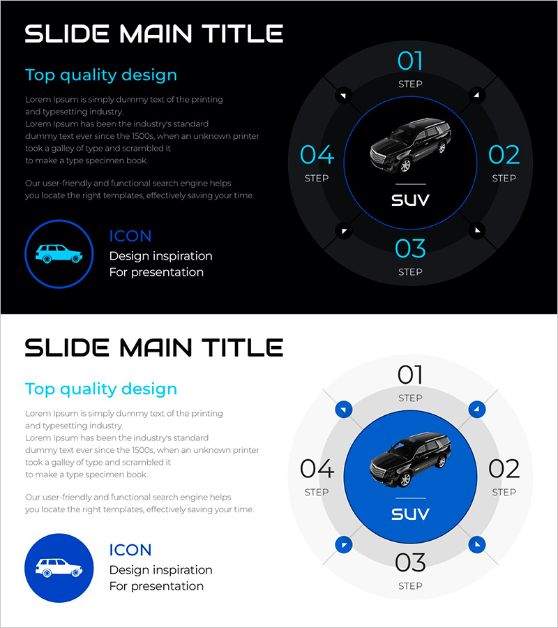 자동차 스텝 다이어그램 – 기술과 운영의 흐름