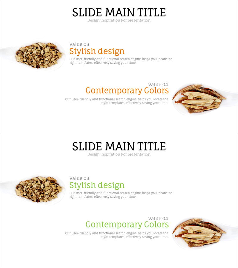 약재 성분 설명 슬라이드 – 정보와 디자인의 조화