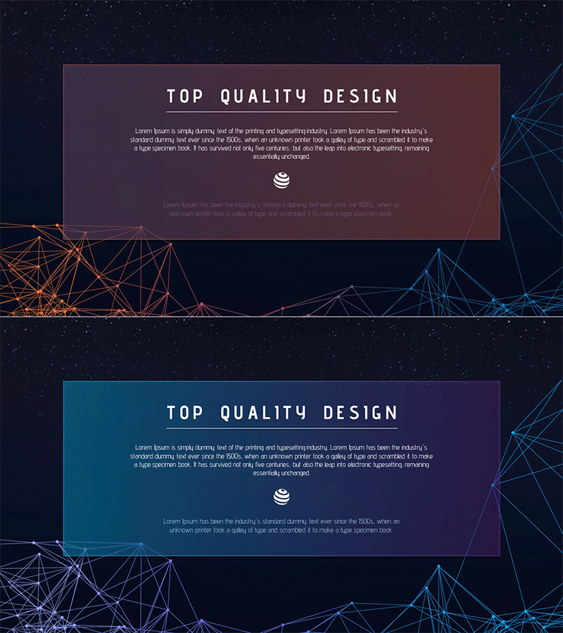 우주 구조 테마 소개 슬라이드 – 창의적 설계 강조