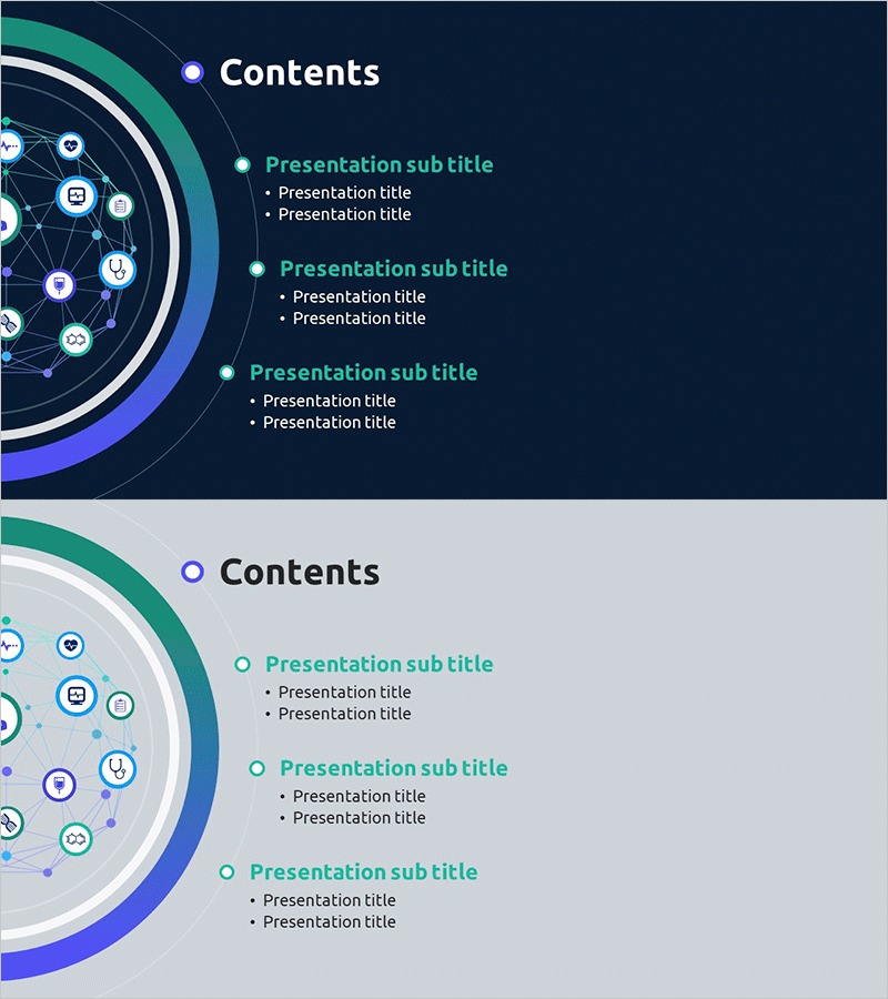 스마트 헬스케어 템플릿 목차 – 체계적 정보 제공