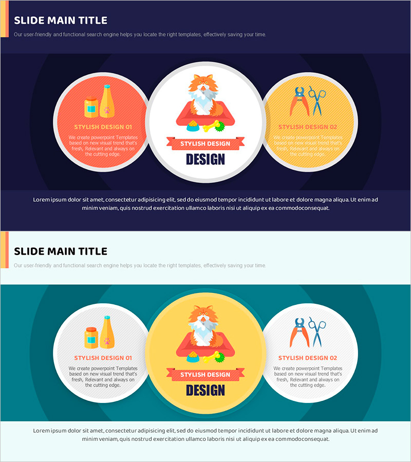 고양이 케어 전략 – 스타일리시한 다이어그램 디자인