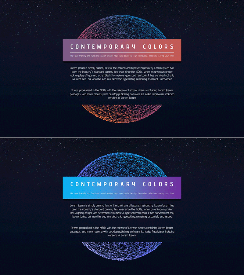 우주 원형 테마 인트로 – 매력적인 오프닝