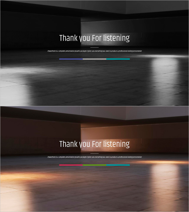 모던 인테리어 PPT 엔딩 – 프로페셔널한 마무리