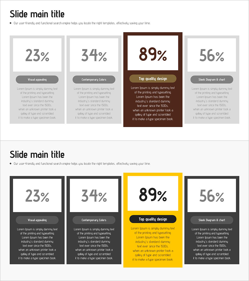 심플 박스형 그래프로 정보 시각화 – 전문성과 고품질
