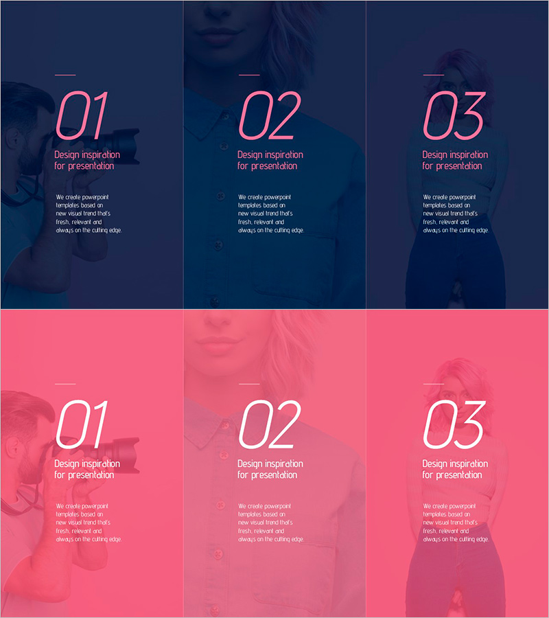 촬영 포인트를 강조한 클러스터 다이어그램 슬라이드