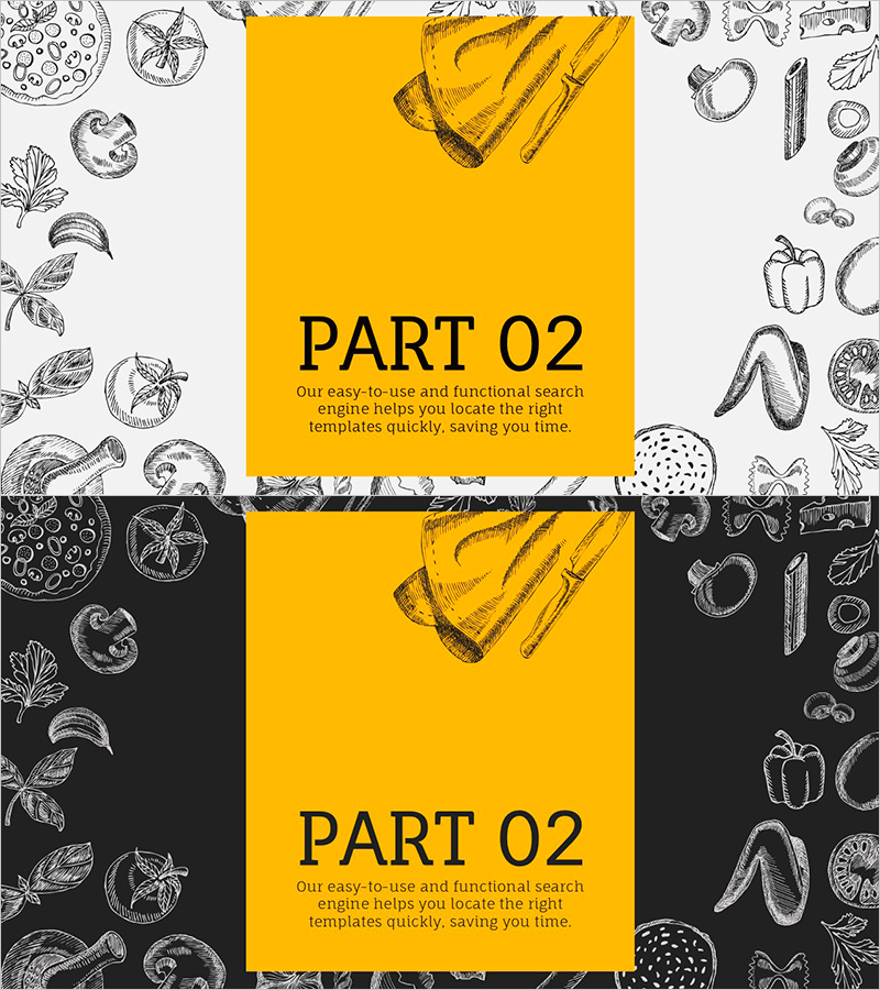 주방용 슬라이드 템플릿 – 요리에서 영감을 얻다