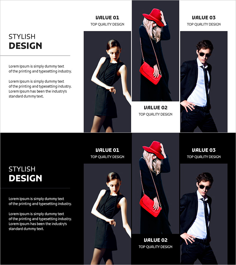 모던 패션 스타일링 프레젠테이션 슬라이드 - 제품 소개