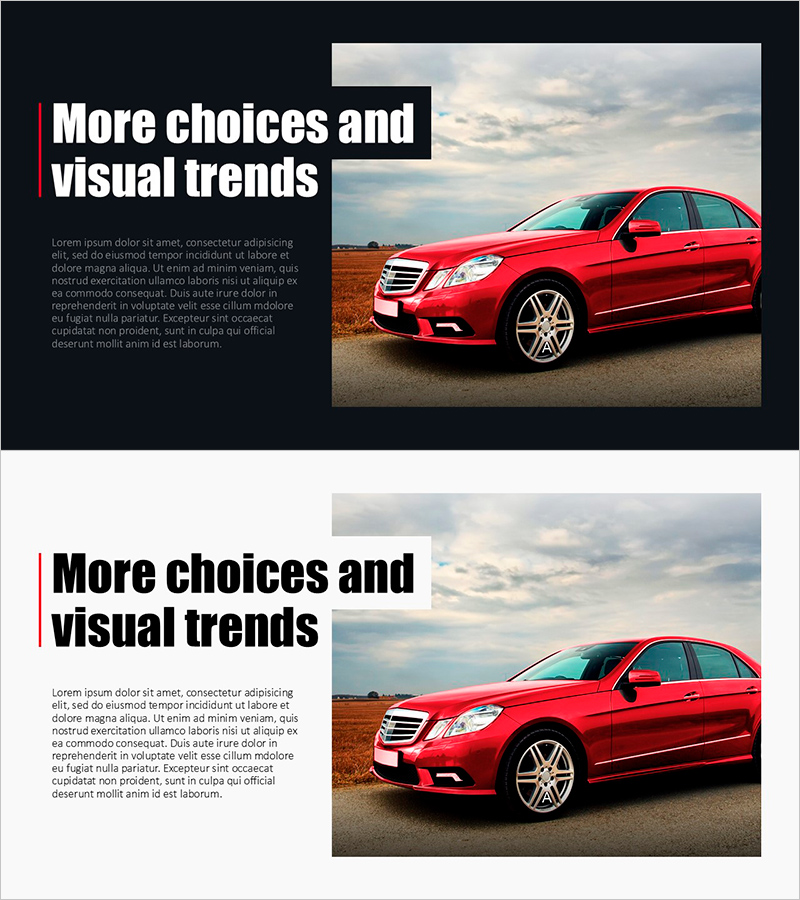 신차 소개 타이틀 – 더 많은 선택과 시각 트렌드