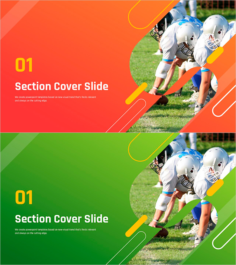 미식축구 PPT 간지 – 섹션 커버 슬라이드