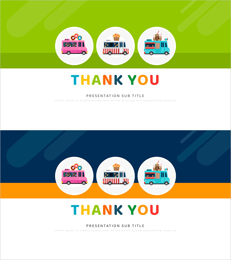 푸드트럭 PPT 엔딩표지 – 감사의 메시지