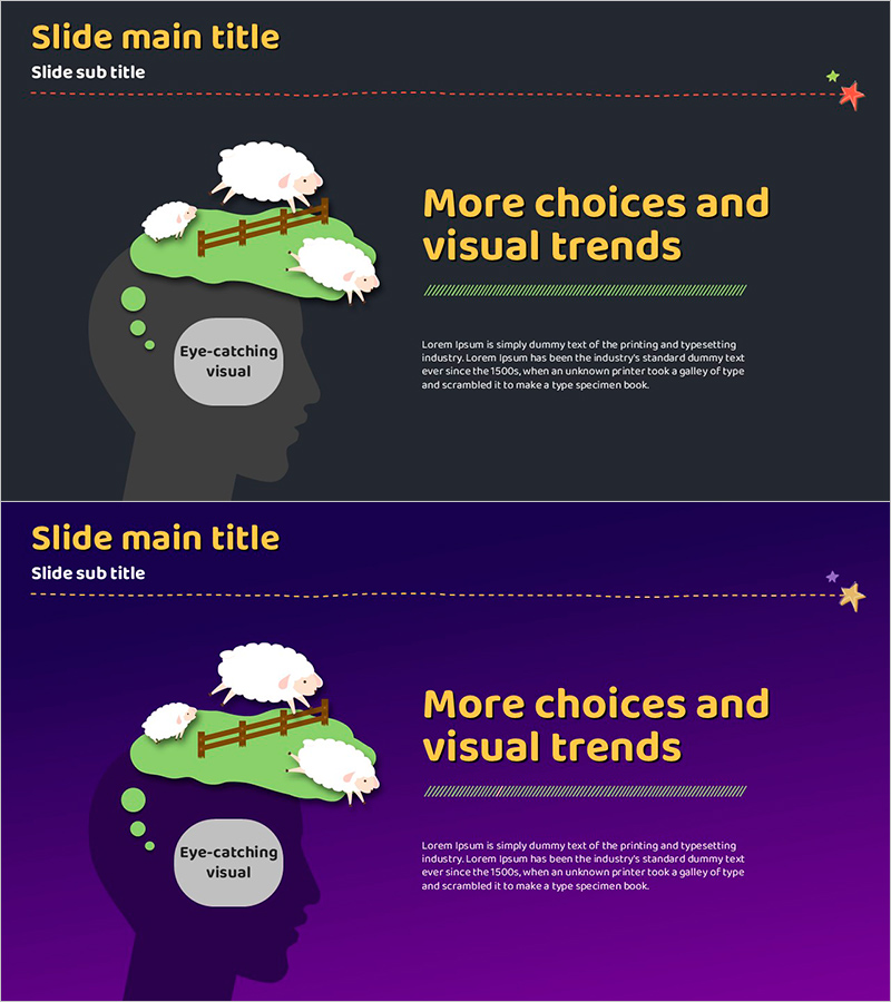 잠이 오지 않을 때 세는 것 – 시각적 매력을 더한 인트로 슬라이드