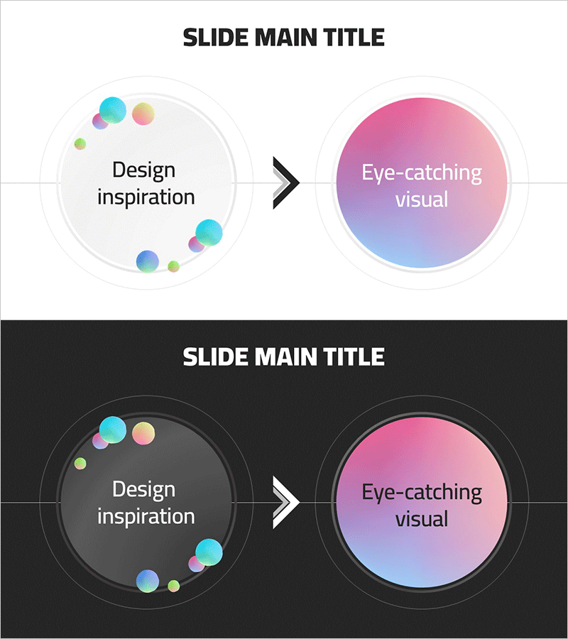 그라데이션 원 테마 사업전략 – 시각적 흐름과 연결
