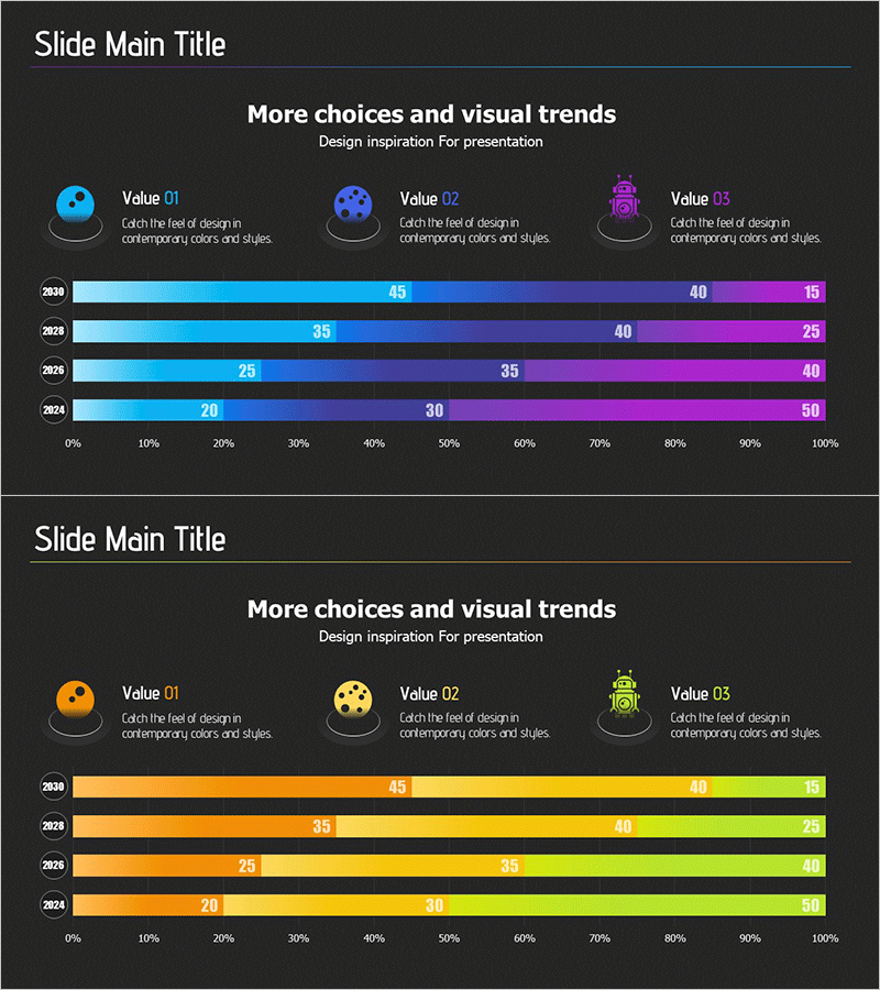 우주 산업 세분화 가로막대 그래프 – 시장 분석의 필수 요소