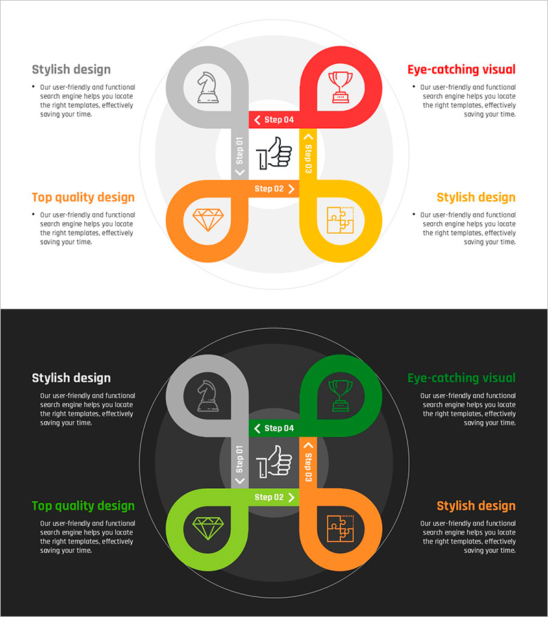 전략 체계로 승리를 이끄는 슬라이드 – 창의성과 비전