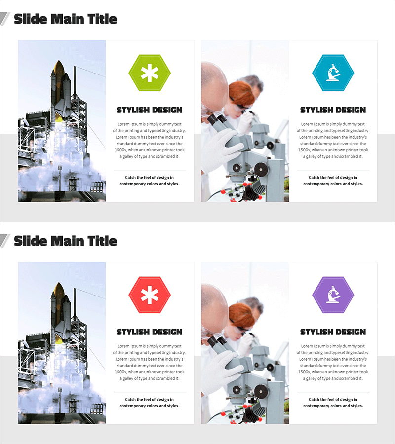 항공우주산업 & 화학실험을 위한 다이어그램 슬라이드