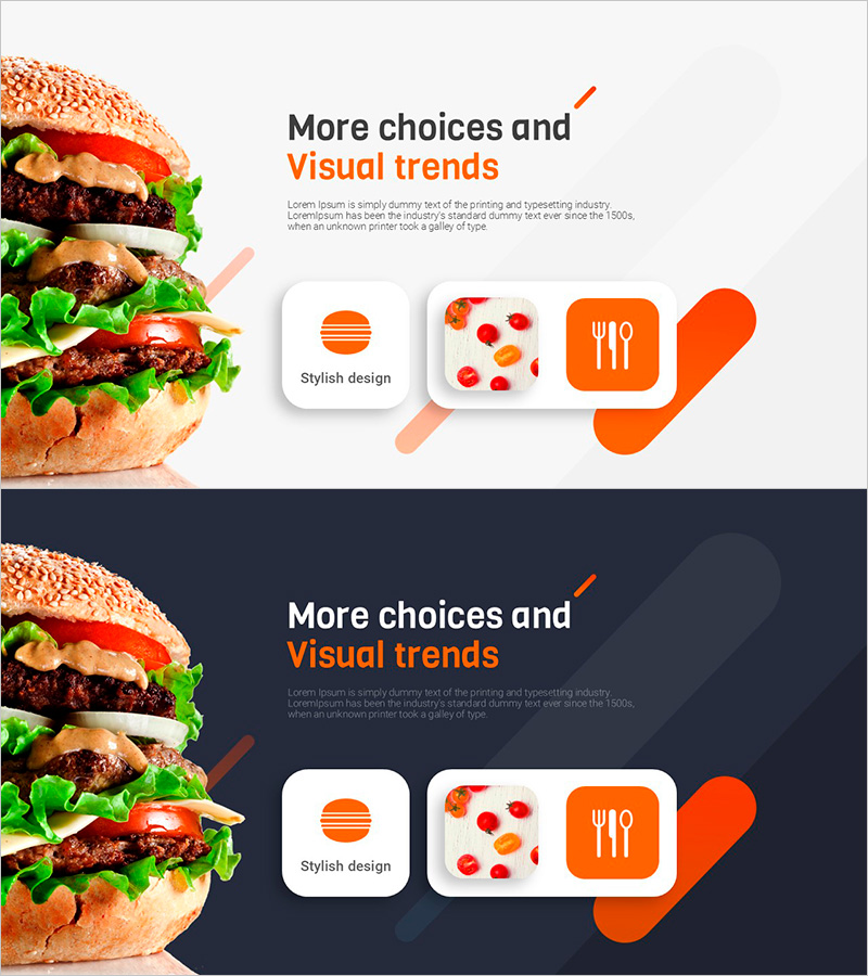 햄버거와 아이콘으로 남다른 매력 표현