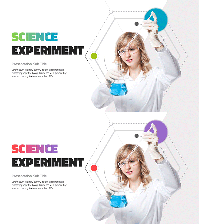 깔끔한 과학 실험 템플릿 표지