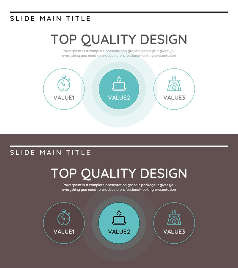 화장품 제조 전략을 위한 중심 다이어그램 슬라이드