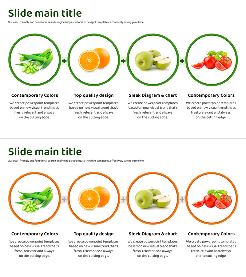 과일 채소 연결 다이어그램 – 신선함과 효과적 소통