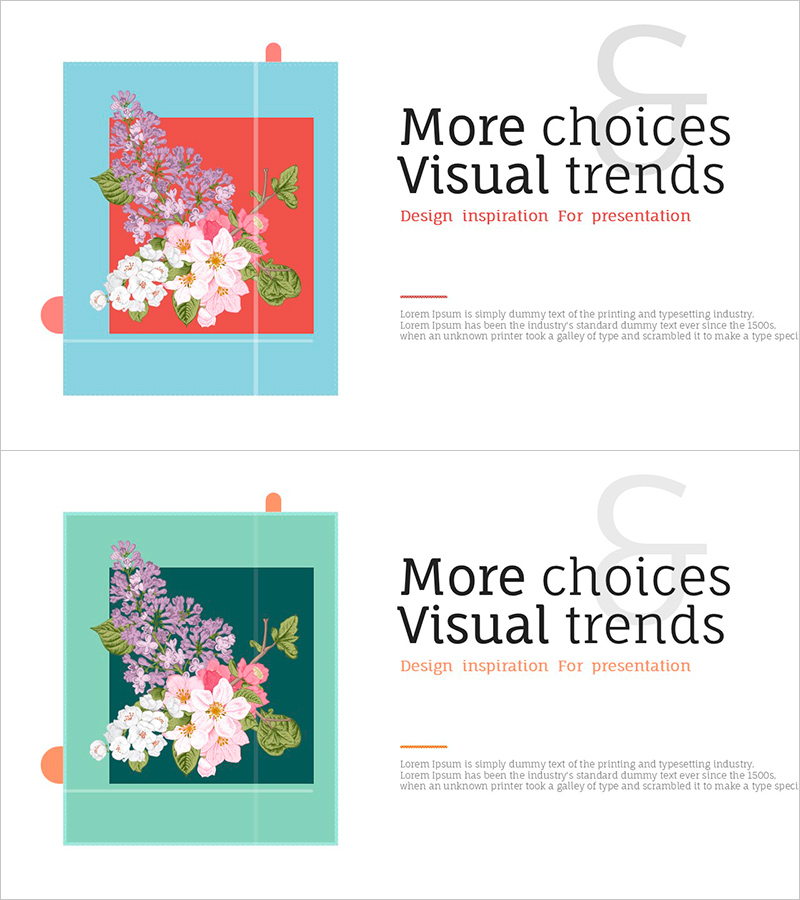 부케 슬라이드01 – 디자인 영감을 주는 간지