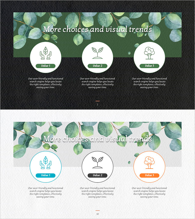 Cluster Diagram Slide Representing the Preciousness of Nature